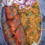 Abacha With Ugba & Grilled Fish