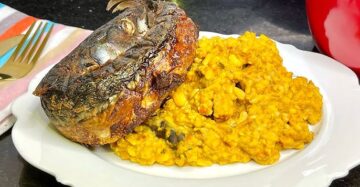 Ukwa With Grilled Fish
