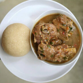 nsala-soup with eba